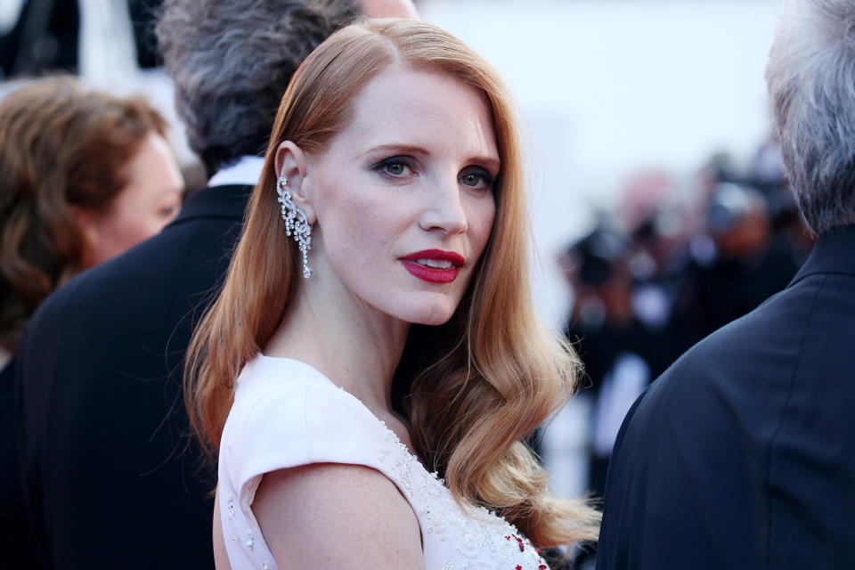 <p>Similar to McGowan, Chastain also called upon Weinstein’s male collaborators to speak up and denounce his alleged actions. “Yes. I’m sick of the media demanding only women speak up. What about the men? Perhaps many are afraid to look at their own behavior….” she shared. (Photo: Gisela Schober/Getty Images) </p>