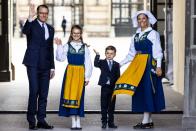 <p>Crown Princess Victoria and Princess Estelle wore traditional Swedish dressed to open Stockholm Palace to the public for <a href="https://www.townandcountrymag.com/society/tradition/g40207303/swedish-royals-sweden-national-day-2022-photos/" rel="nofollow noopener" target="_blank" data-ylk="slk:Swedish National day.;elm:context_link;itc:0;sec:content-canvas" class="link ">Swedish National day.</a></p>