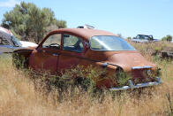 <p>The 96 was the first Saab to sell in significant volumes in the US, where it was available between 1961 and 1973. This example hails from 1969, and was powered by a European-built Ford 1498cc V4 engine. Back in Sweden, the car enjoyed a 20-year production run, during which time 500,000 were manufactured.</p>