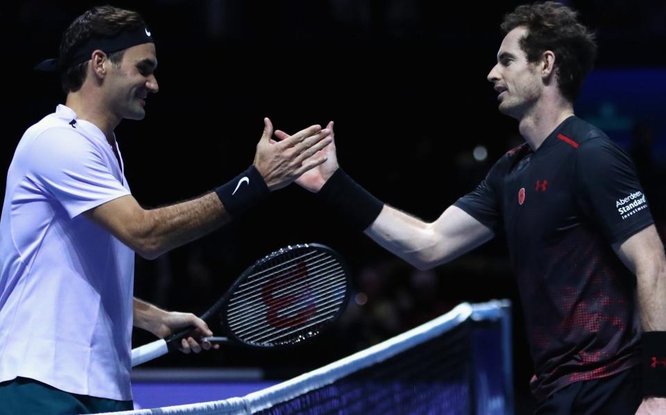 Andy Murray congratulates winner Roger Federer in 2017 - GETTY IMAGES