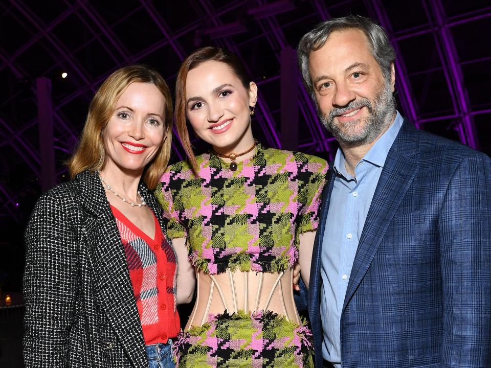 Leslie Mann, Maude Apatow, and Judd Apatow attend HBO Max "Euphoria" FYC on April 20, 2022 in Los Angeles, California