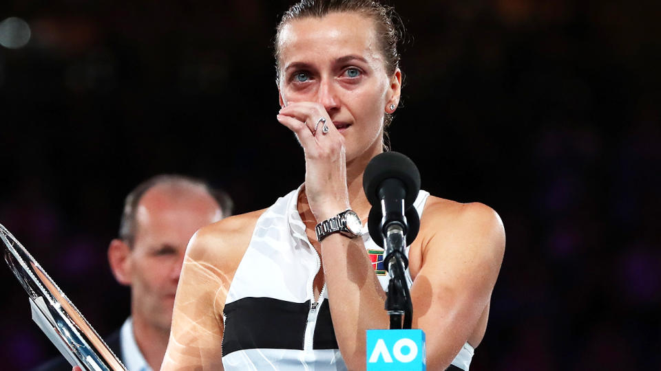 Petra Kvitova. (Photo by Michael Dodge/Getty Images)