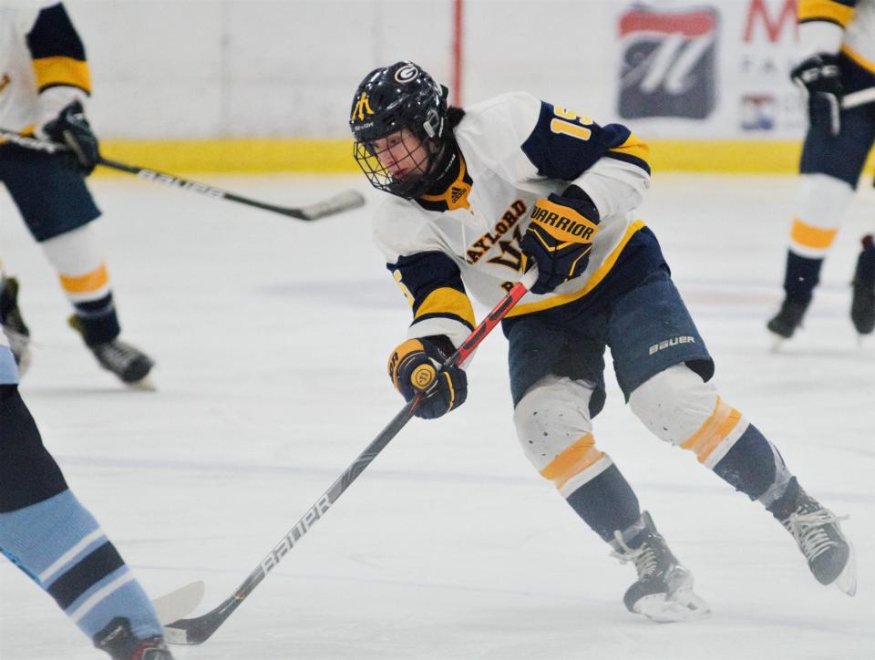 Bryton Thaxton had 11 goals in the first 12 games, but he and Gaylord are still looking for their first goal and win in conference play.