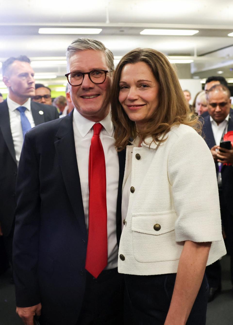 She also wore a bolero jacket from the brand as the General Election votes were counted (REUTERS)