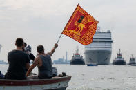 <p>La UNESCO ya amenazó en 2012 con retirar a Venecia de la lista de lugares Patrimonio de la Humanidad si no se buscaban alternativas al tráfico marítimo en la laguna. (Foto: Giacomo Cosua / NurPhoto / Getty Images).</p> 