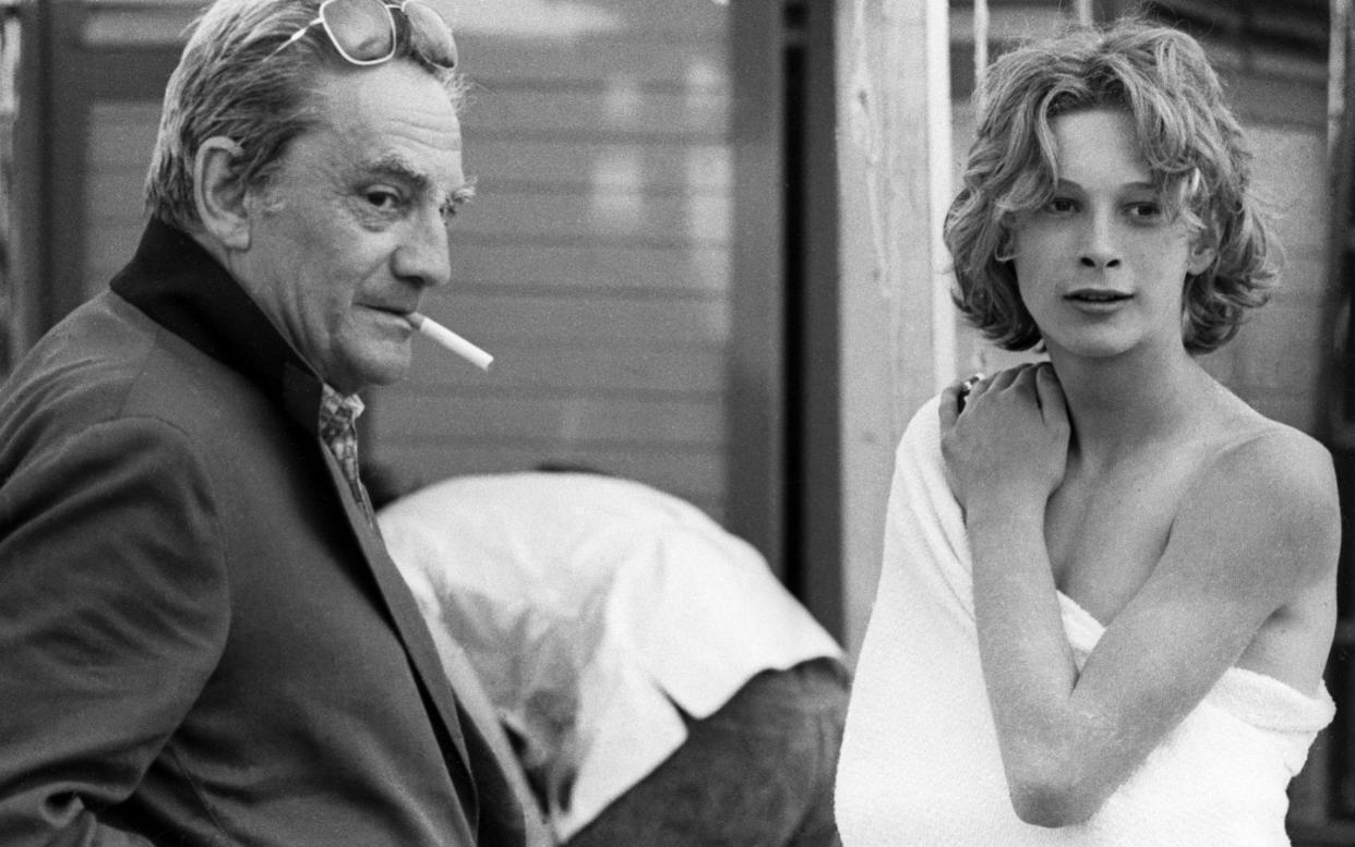 Director Luchino Visconti on the set of Death in Venice with his "perfect" boy