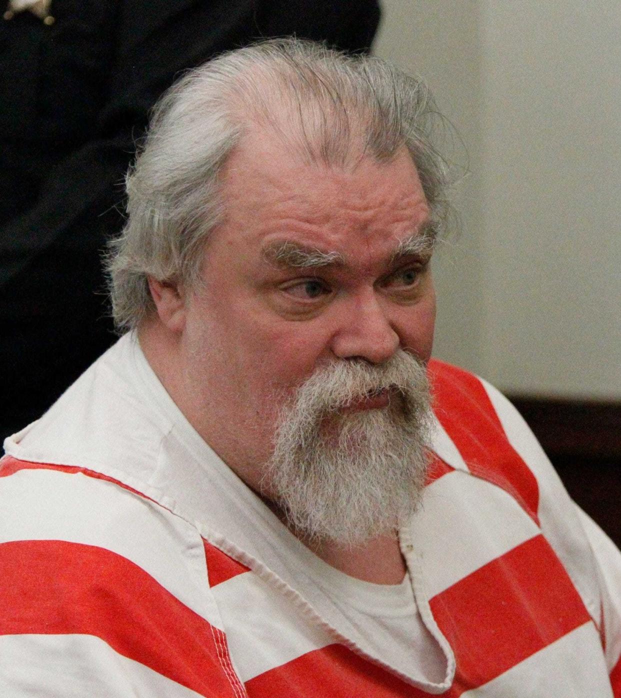 Craigslist killer Richard Beasley addresses the court after the original sentencing in his capital murder case in April 2013. Beasley was given the death sentence on three counts and jail time for other counts.