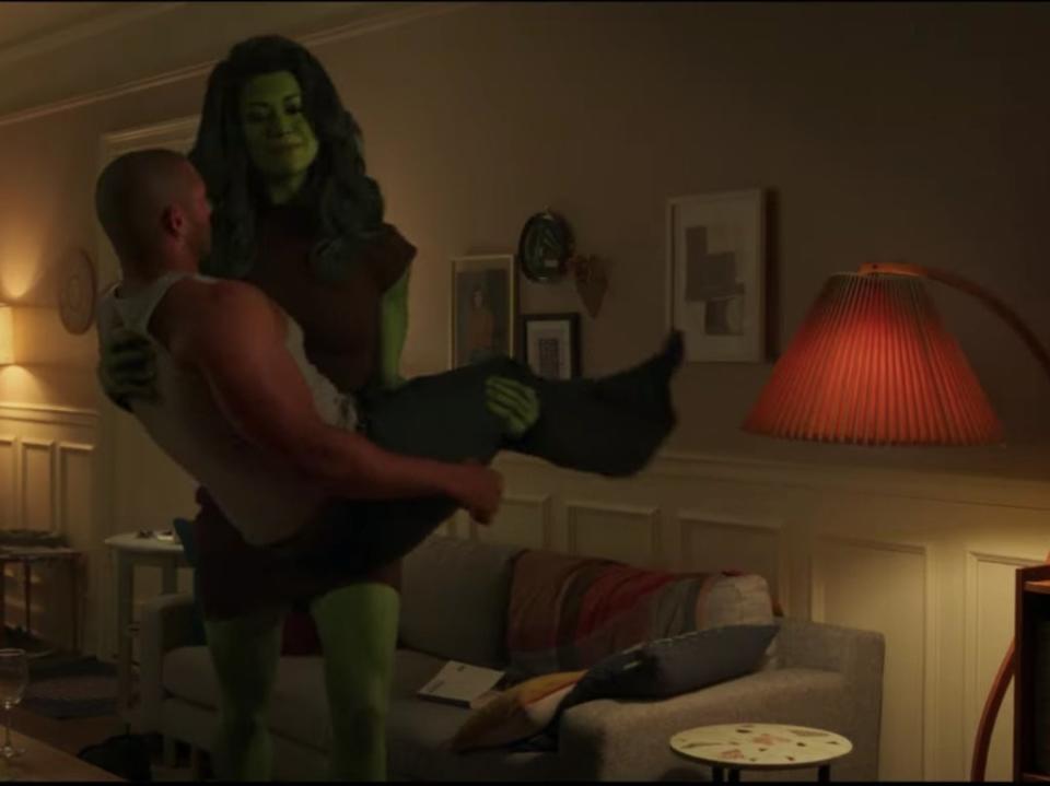 Tatiana Maslany as She-Hulk/Jennifer Walters in new Marvel show (YouTube/Marvel Entertainment)