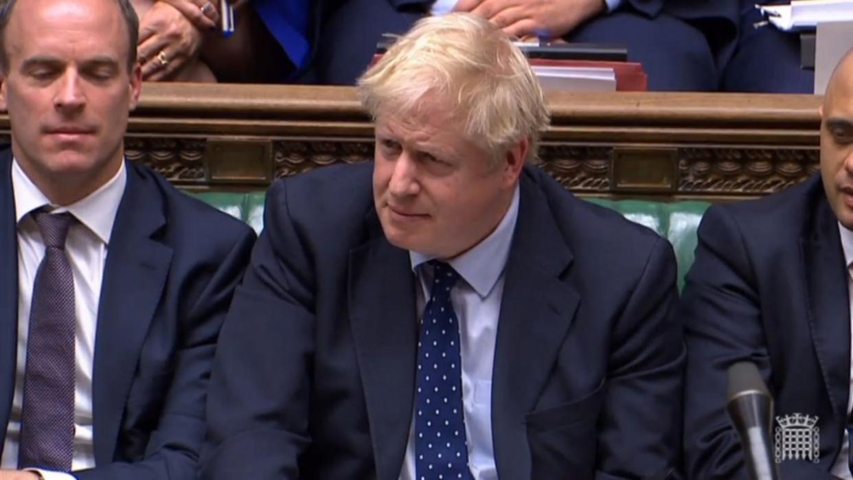 Boris Johnson during a debate at the House of Commons: EPA