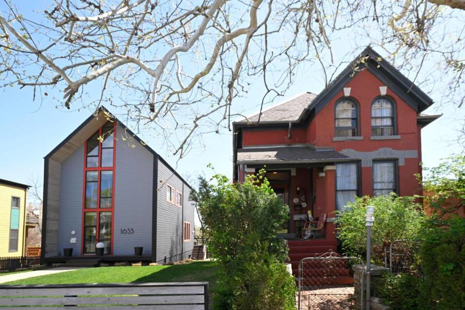 The eclectic look of the north West Side appeals to many. A 2014 home sits alongside one from 1890 in the 1600 block of Summit Street.