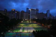 FILE - A general view of the Hong Kong's Victoria Park is seen on June 4, 2022. When the British handed its colony Hong Kong to Beijing in 1997, it was promised 50 years of self-government and freedoms of assembly, speech and press that are not allowed Chinese on the Communist-ruled mainland. As the city of 7.4 million people marks 25 years under Beijing's rule on Friday, those promises are wearing thin. Hong Kong's honeymoon period, when it carried on much as it always had, has passed, and its future remains uncertain, determined by forces beyond its control. (AP Photo/Kin Cheung, File)