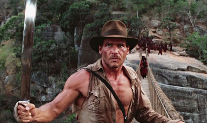 Harrison Ford as Indiana Jones in 1984 (©Paramount)