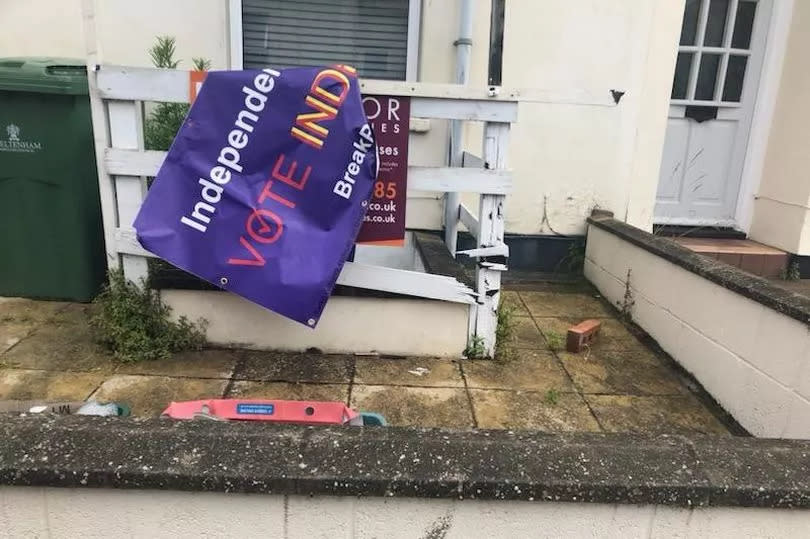 Earlier this month, damage to a banner supporting Independent candidate Daud McDonald in St Paul’s was reported to the police.