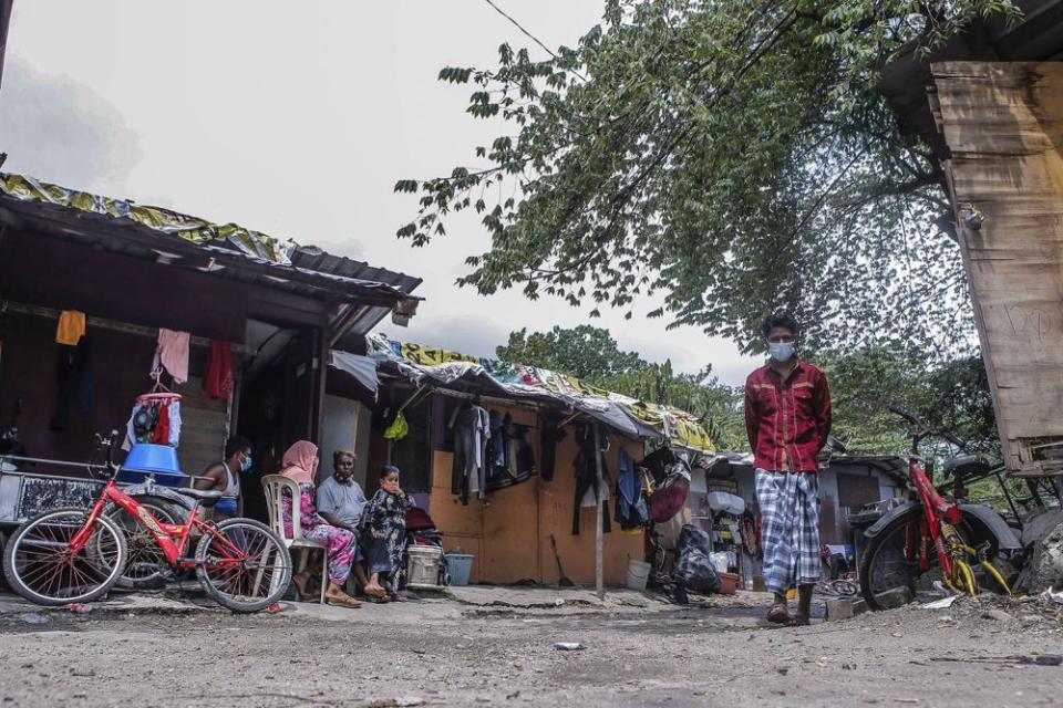 File picture shows a view of a Rohingya settlement in Bandar Baru Sentul, Kuala Lumpur June 13, 2021. — Picture Hari Anggara