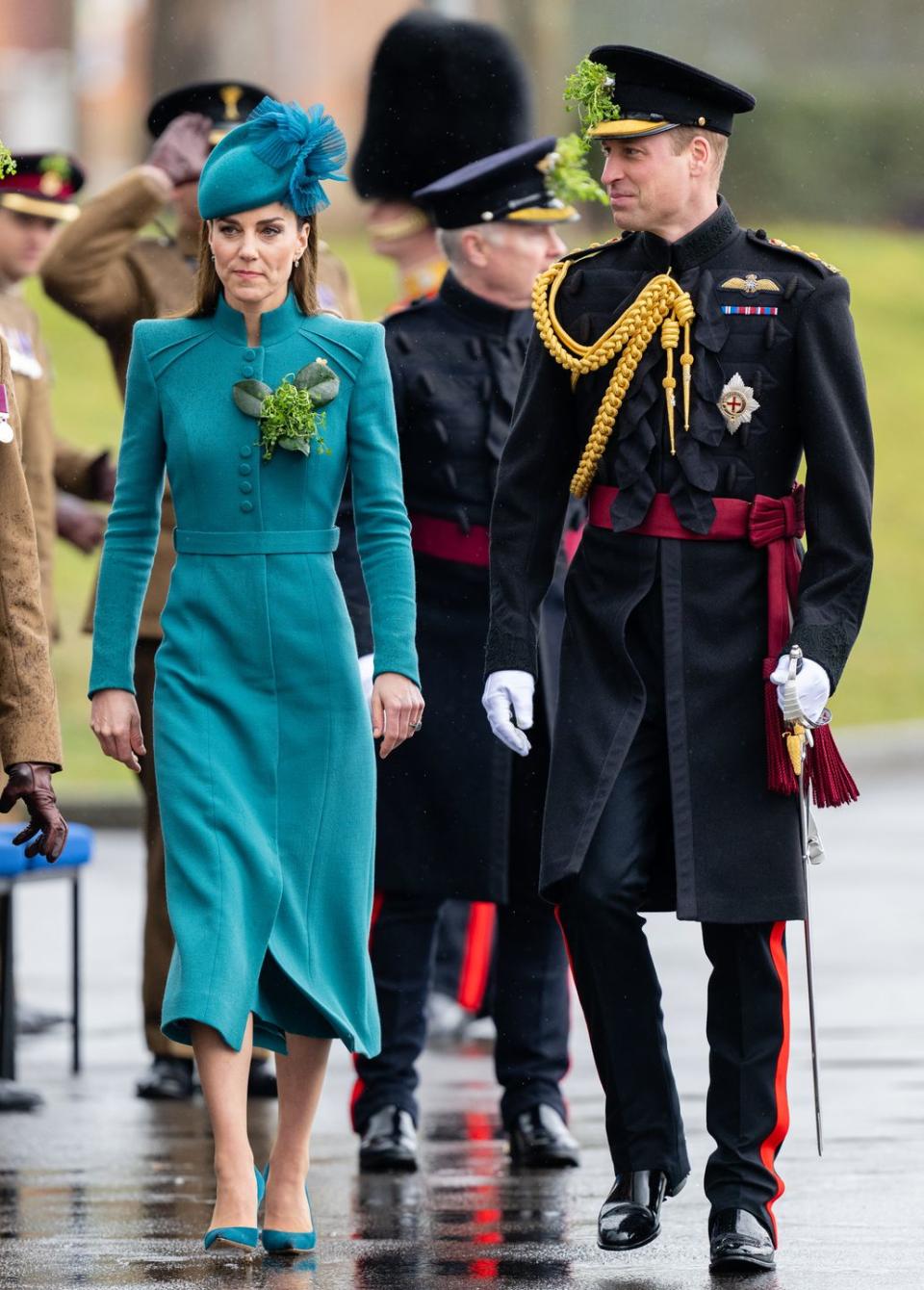 the prince and princess of wales attend the 2023 st patrick's day parade