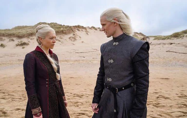 House of the Dragon: la princesa Rhaenyra Targaryen y el príncipe Daemon Targaryen, en una de las imágenes de la precuela