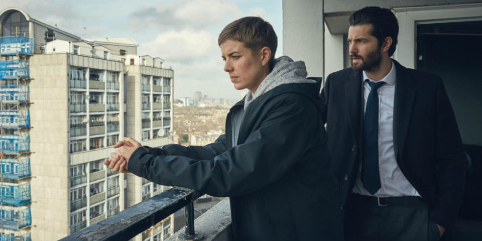 Agyness Deyn as DI Elaine Renko and Jim Sturgess as DCI Charlie Hicks (BBC One)