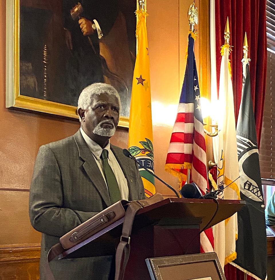 Providence native Wayne Smith, a Vietnam combat medic, was the guest speaker at the State House ceremony marking Vietnam Veterans Day.