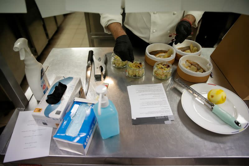 Paris Michelin-starred restaurant serve takeaways amid the outbreak of the coronavirus disease