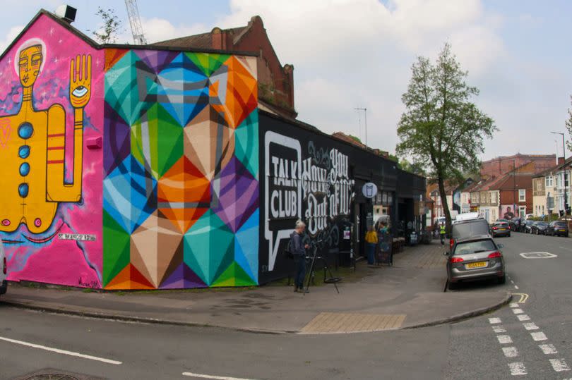 Mister Samo launches Upfest 2024 with a new work on the side of the Bristol Beer Factory in North Street, Ashton, called 'You Are Loved'