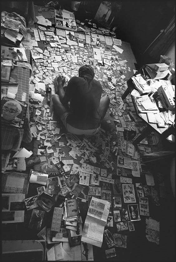 Peter Beard at work in Montauk, US, in the 1980s (Peter Beard)