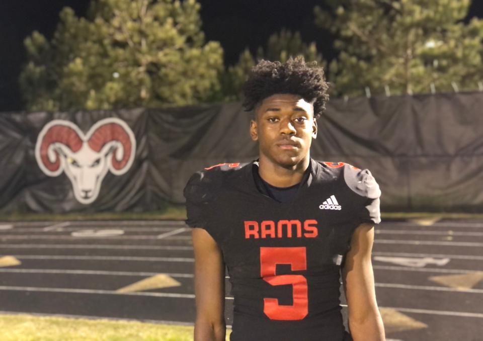 2023 Rolesville wide receiver Noah Rogers (5) has received seven Division I offers since March 24.