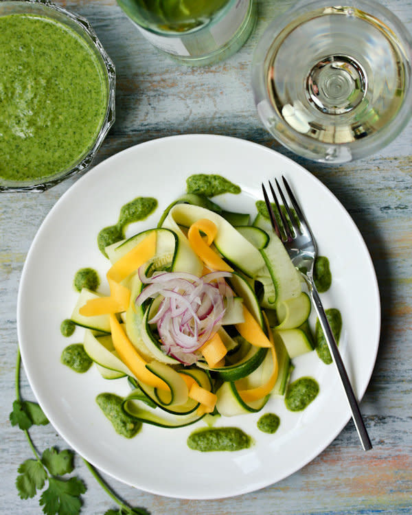 <strong>Get the <a href="http://www.aspicyperspective.com/2011/06/zucchini-and-green-chutney-salad.html" target="_blank">Zucchini and Green Chutney Salad recipe</a> from A Spicy Perspective</strong>