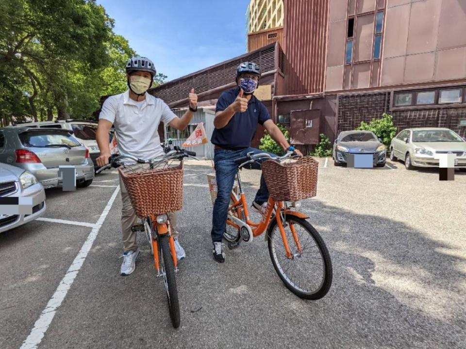 國民黨新竹市長候選人林耕仁六日召開記者會、宣布公共共享E-bike政策，強調從推動綠能、共享的E-bike，堆砌一座舒適減壓的宜居城市。(記者曾芳蘭攝)