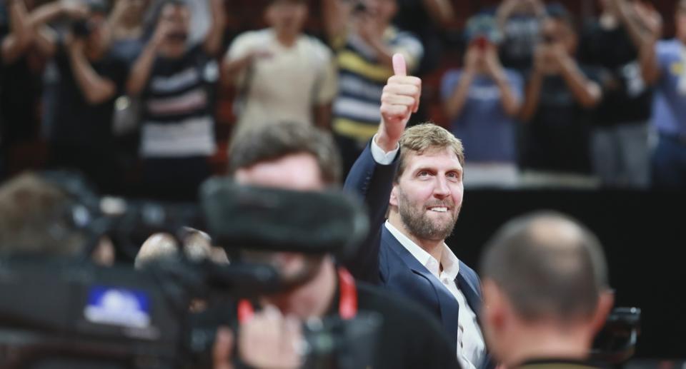 Dirk Nowitzki wurde von den Dallas Cowboys gefeiert. (Bild: Getty Images)