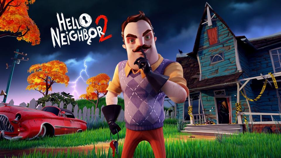 In der Schleich-Horror-Action "Hello Neighbor 2" gilt es erneut, das Geheimnis des äußerst merkwürdigen Nachbarn herauszufinden. Dazu muss man den schrägen Typen von nebenan überlisten. Das allerdings ist leichter gesagt als getan, denn der Nachbar wird von einer KI gesteuert, die von den Spielern lernt. Ab 6. Dezember für PC, PS und Xbox. (Bild: tinyBuild Games)