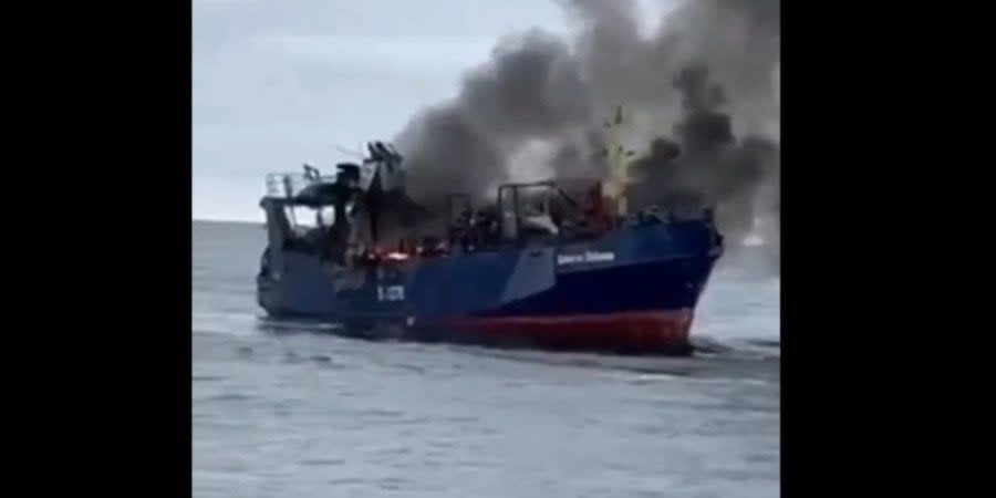 The ship was hit by a Russian Navy missile by mistake