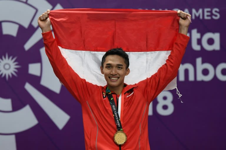 Indonesia's Jonatan Christie won the men's singles badminton gold medal