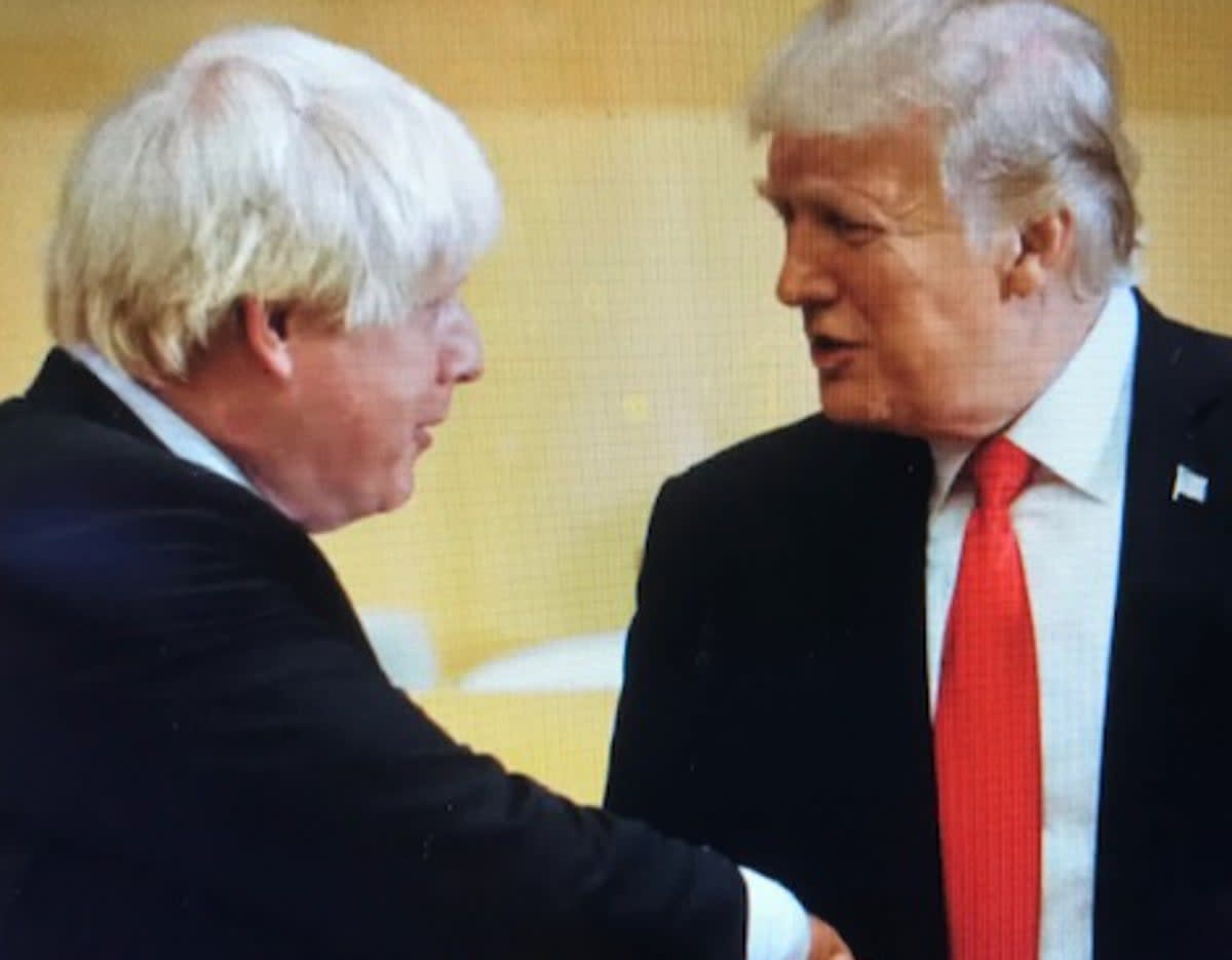 Boris Johnson with Donald Trump at a previous meeting (reuters)