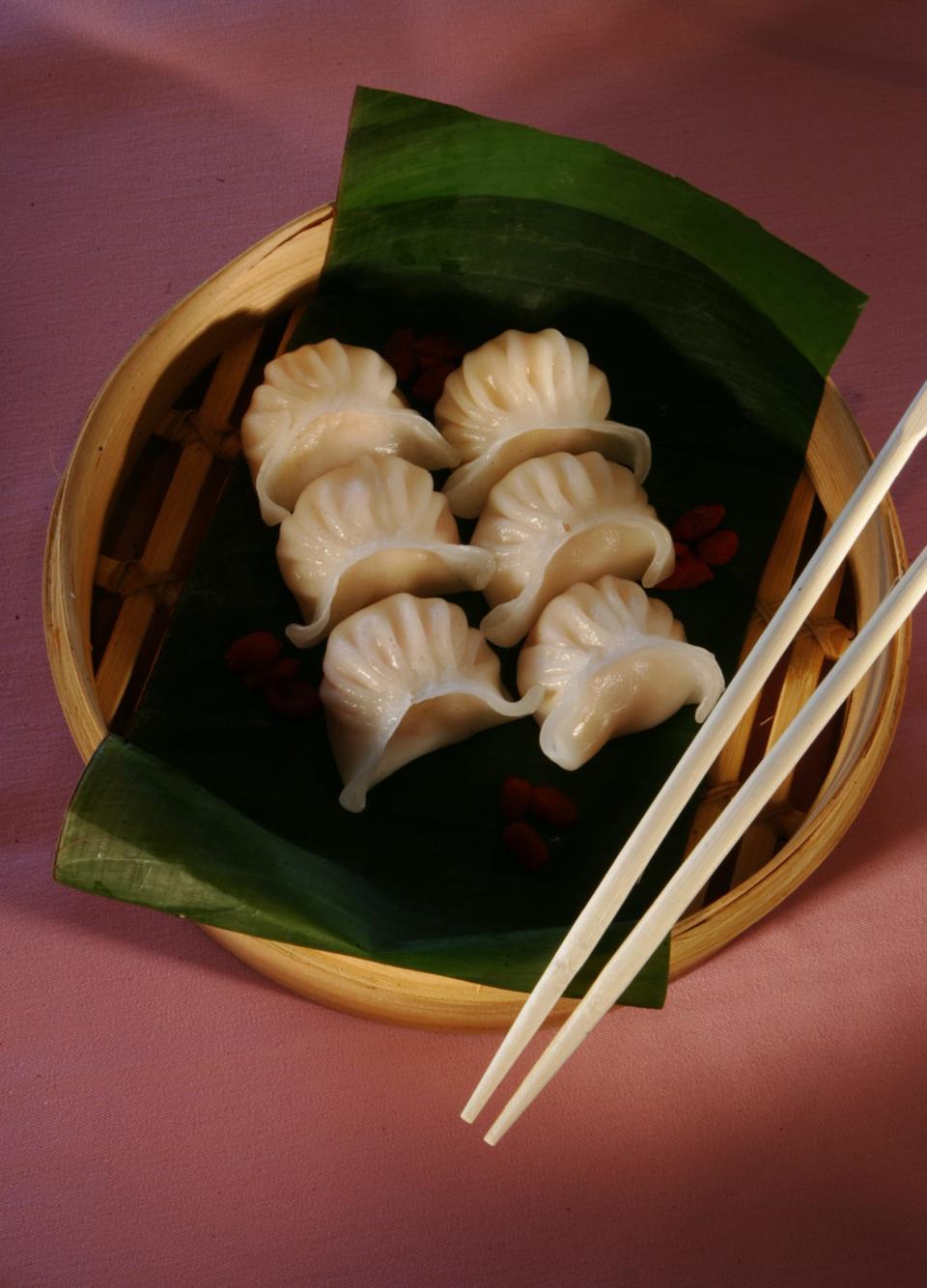 Steamed shrimp dumplings are on the dim sum menu at Silver Crystal in West Warwick.