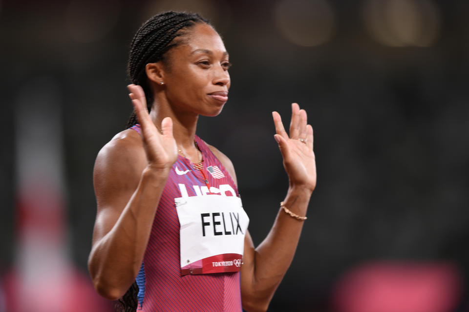 Allyson Felix earned bronze in the women's 400-meter final to earn her record 10th Olympic medal and cap and inspiring, empowering comeback story.  (Photo by Kaz Photography/Getty Images)