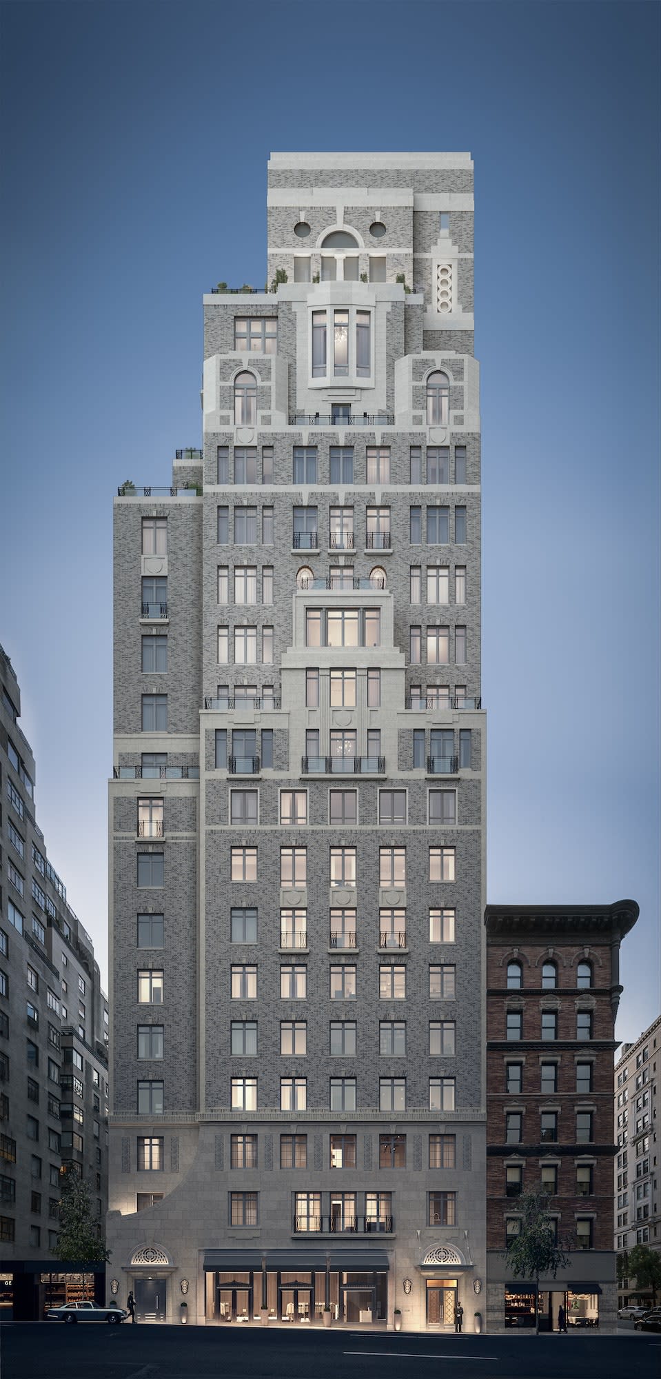 A street view of 1228 Madison, which is located in New York's Upper East Side, one block east of the Frank Lloyd Wright-designed Guggenheim Museum.