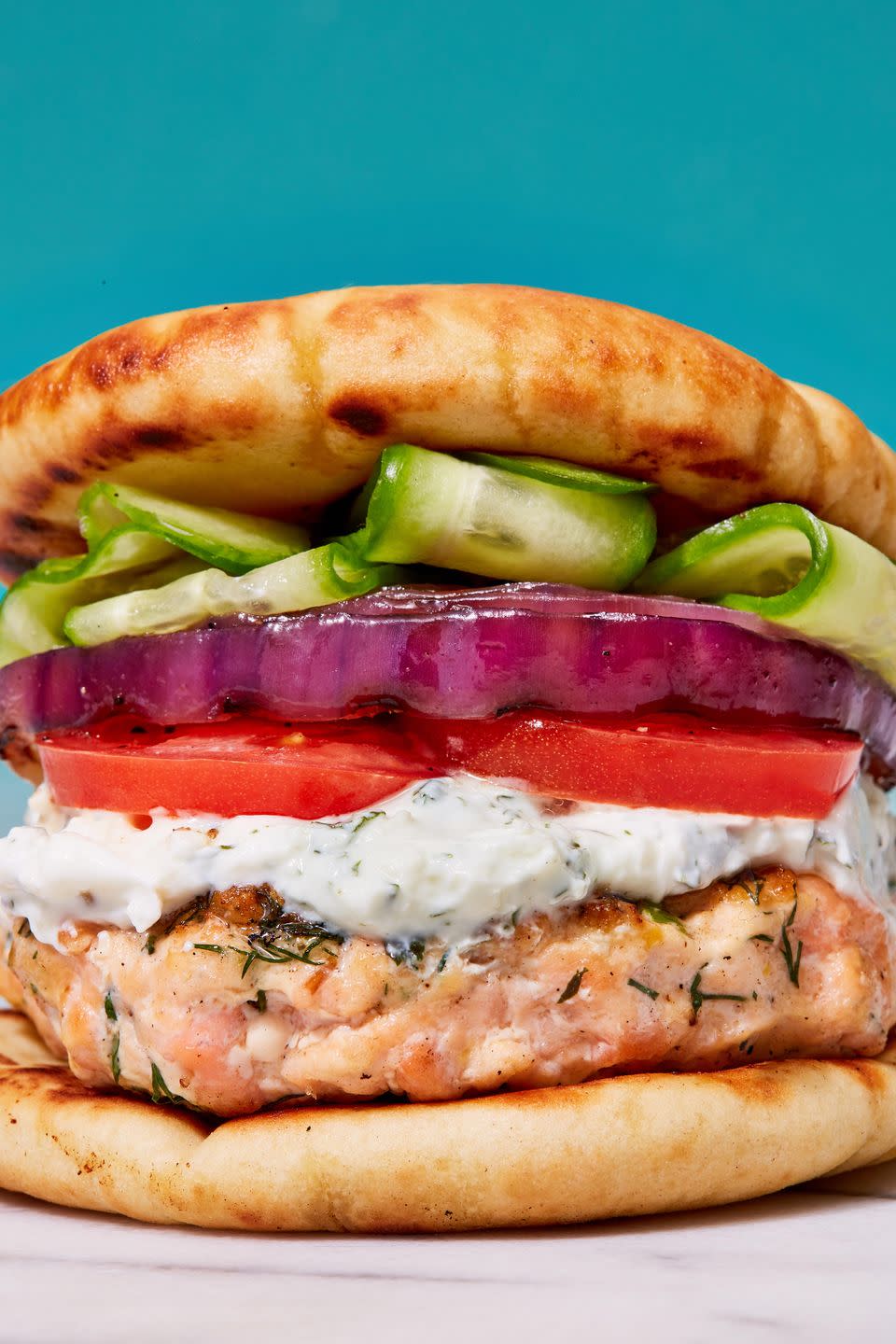 Greek Salmon Burgers