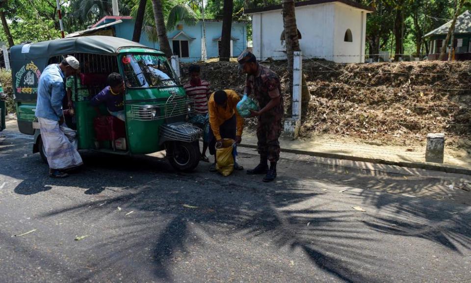 Bangladesh border patrol search for drugs at a checkpoint along the Teknaf-Cox’s Bazar highway.