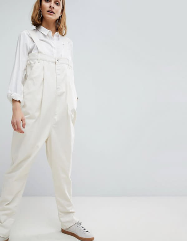 Asos white dungarees. (Photo: ASOS)