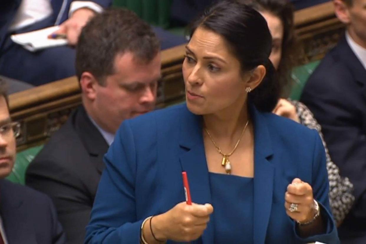 Blunt message: Priti Patel said "pen pushers" would be held to account in a speech at a police chiefs conference in London today: PA