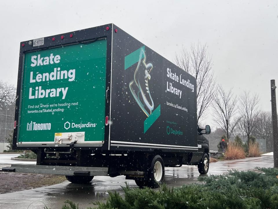 The Skate Lending Library will be available at different outdoor rinks around the city from now until March