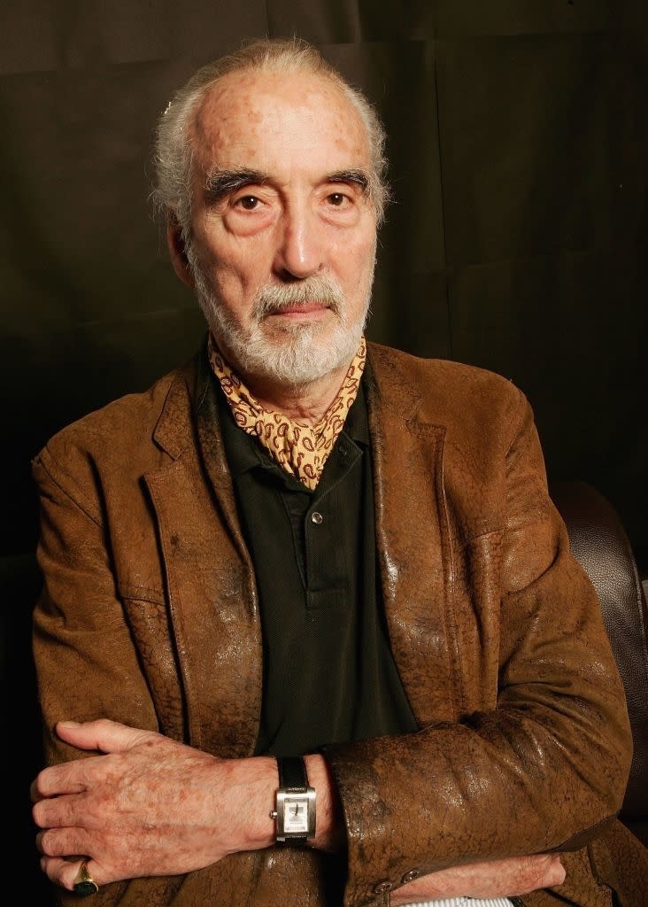 Closeup of Sir Christopher Lee