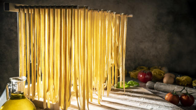 AG Organizing - Delicious homemade pasta hung to dry AND pasta organizer!  Yep, I also see some neatly hung noodles 😉💖