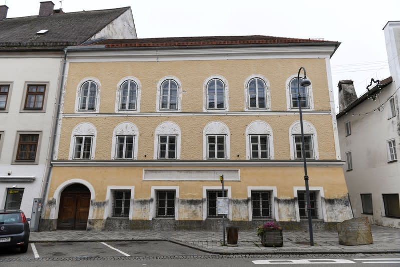 General view of the house where Adolf Hitler was born, in Braunau