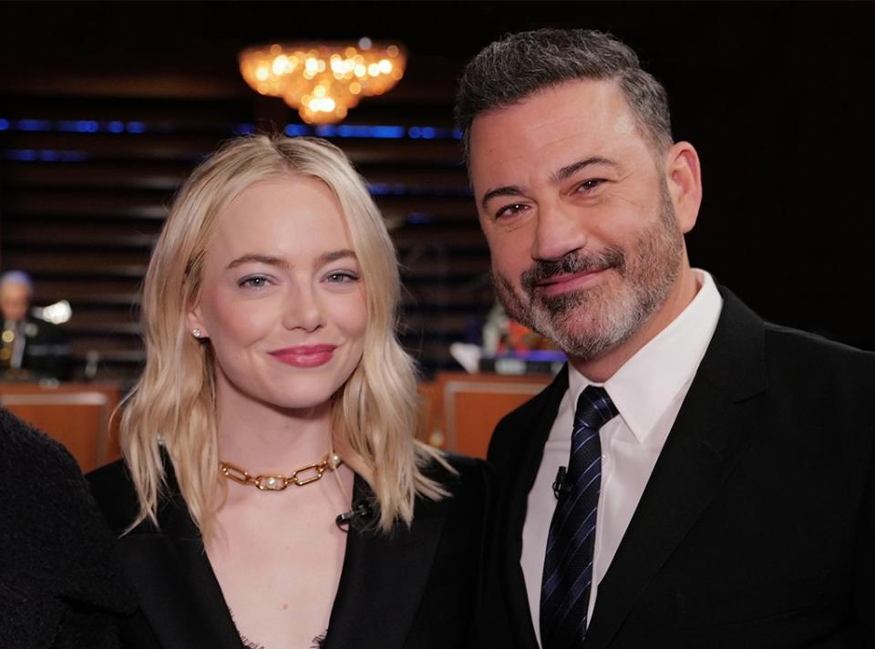 Emma Stone, Jimmy Kimmel