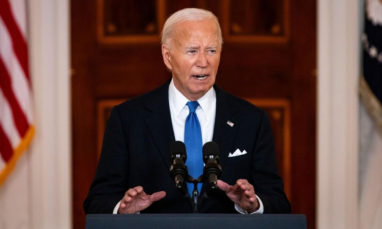 <span>‘No kings in America’: US president Joe Biden criticised the supreme court’s decision on presidential immunity.</span><span>Photograph: Rex/Shutterstock</span>