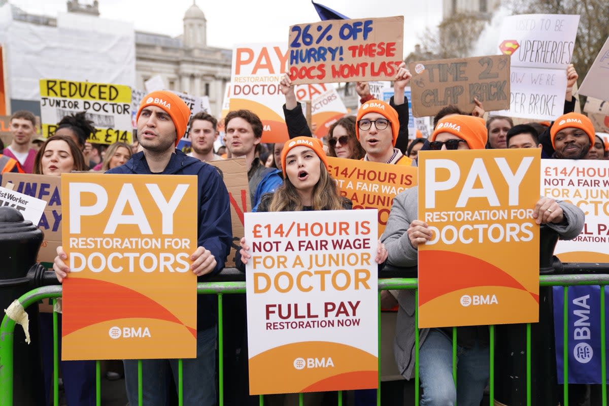 Medics are demanding better pay as inflation soars (Kirsty O’Connor/PA)