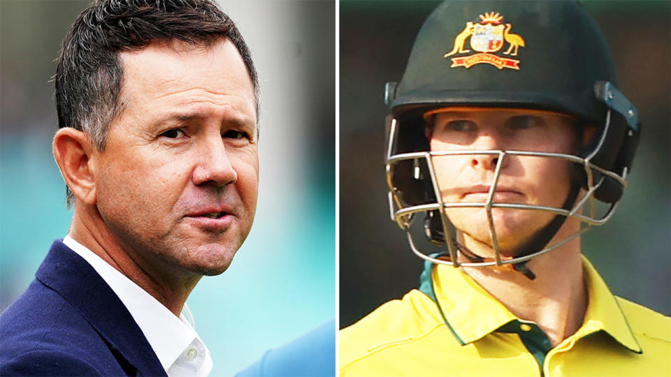 Ricky Ponting and Steve Smith at the Cricket World Cup.