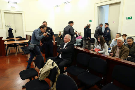 Former Croatian Prime Minister Ivo Sanader is seen at a court during an announcement of a verdict in Zagreb, Croatia October 22, 2018. REUTERS/Antonio Bronic