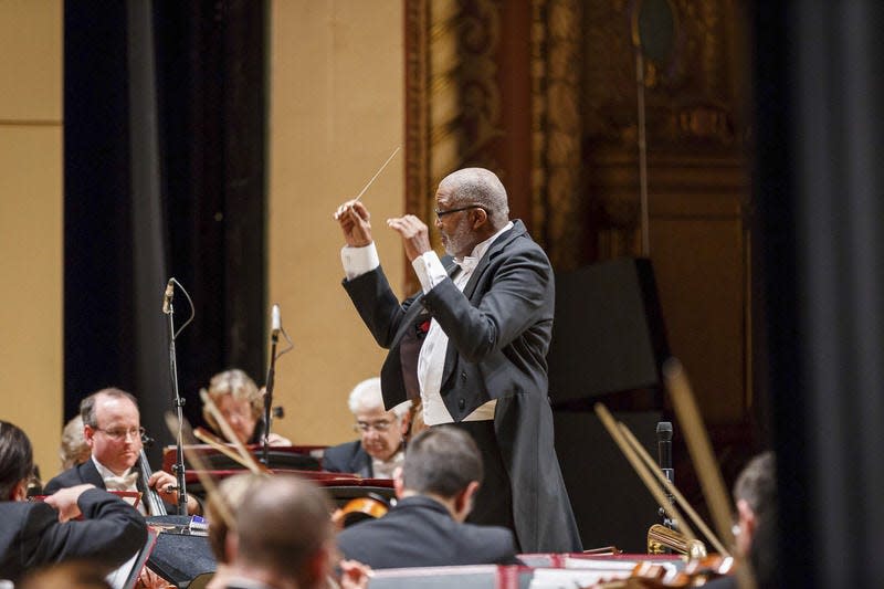 Shown at the South Bend Symphony Orchestra's 2016 Martin Luther King Jr. Day Celebration Concert at the Morris Performing Arts Center, Marvin Curtis recently became the SBSO's first Black president of its board of directors in the orchestra's 91-year history.